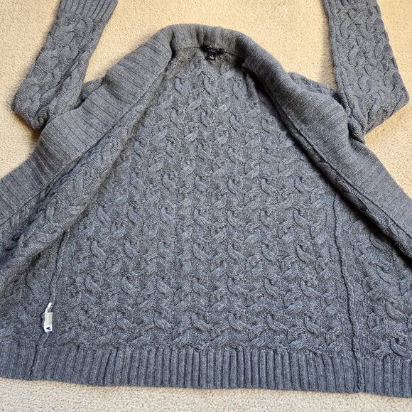 Ann Taylor 100% Cashmere Thick Chunky Cable Cardigan Sweater - Picture 5 of 9